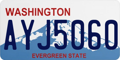 WA license plate AYJ5060