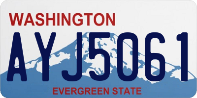 WA license plate AYJ5061