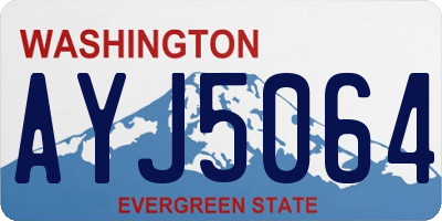 WA license plate AYJ5064