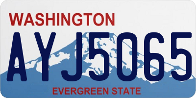 WA license plate AYJ5065