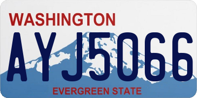 WA license plate AYJ5066