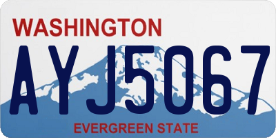 WA license plate AYJ5067