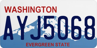 WA license plate AYJ5068