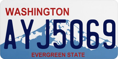 WA license plate AYJ5069