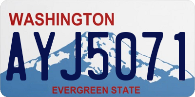 WA license plate AYJ5071