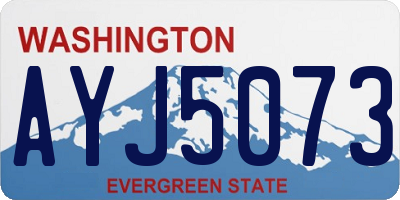 WA license plate AYJ5073