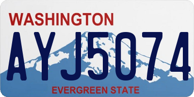 WA license plate AYJ5074