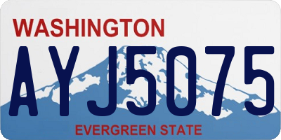 WA license plate AYJ5075