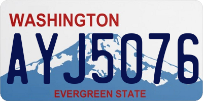 WA license plate AYJ5076