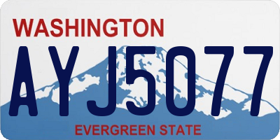 WA license plate AYJ5077