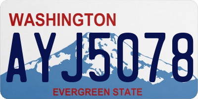 WA license plate AYJ5078