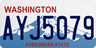 WA license plate AYJ5079