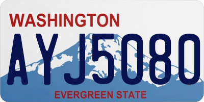 WA license plate AYJ5080