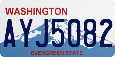 WA license plate AYJ5082