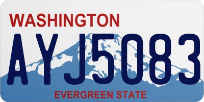 WA license plate AYJ5083