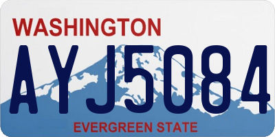 WA license plate AYJ5084