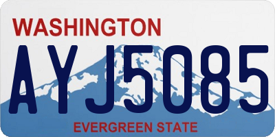 WA license plate AYJ5085