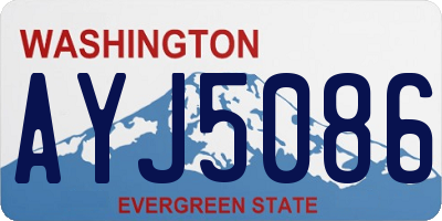 WA license plate AYJ5086