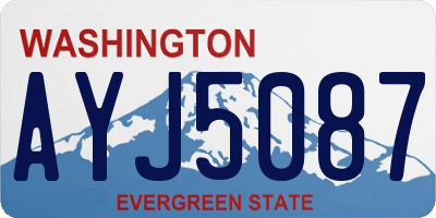 WA license plate AYJ5087