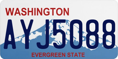 WA license plate AYJ5088