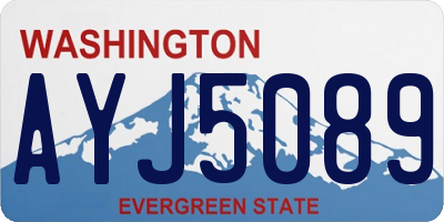 WA license plate AYJ5089