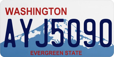 WA license plate AYJ5090