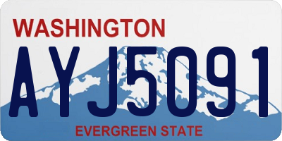 WA license plate AYJ5091
