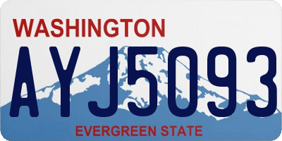 WA license plate AYJ5093