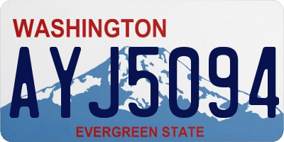 WA license plate AYJ5094