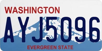 WA license plate AYJ5096