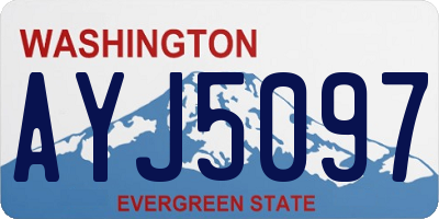 WA license plate AYJ5097