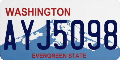 WA license plate AYJ5098