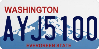 WA license plate AYJ5100