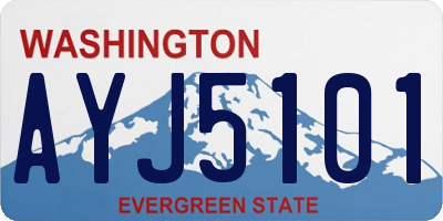 WA license plate AYJ5101