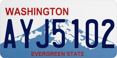 WA license plate AYJ5102