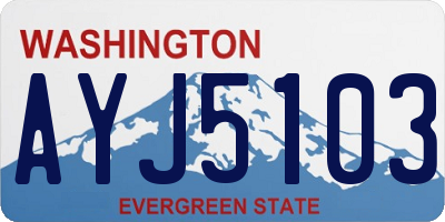 WA license plate AYJ5103