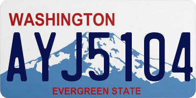 WA license plate AYJ5104