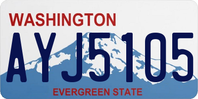 WA license plate AYJ5105