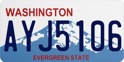 WA license plate AYJ5106