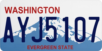 WA license plate AYJ5107