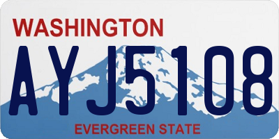 WA license plate AYJ5108