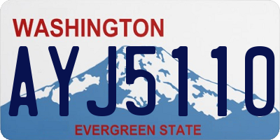 WA license plate AYJ5110
