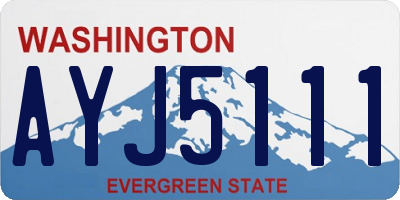 WA license plate AYJ5111
