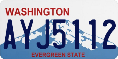 WA license plate AYJ5112