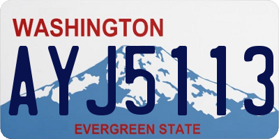 WA license plate AYJ5113