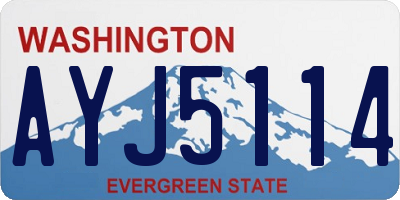 WA license plate AYJ5114