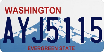 WA license plate AYJ5115