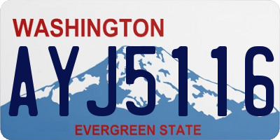 WA license plate AYJ5116