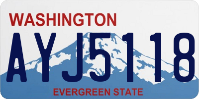 WA license plate AYJ5118