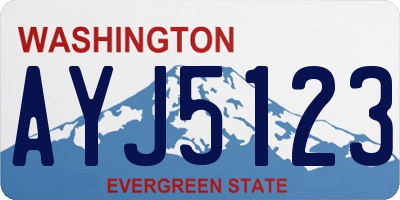 WA license plate AYJ5123